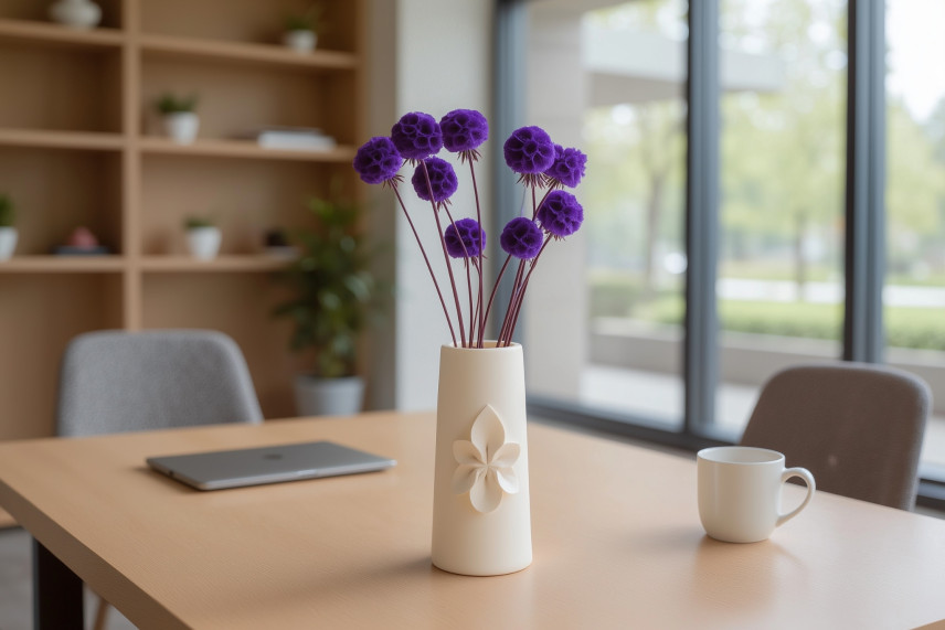Scabiosa stellata stabilized - 10 stems - Violet