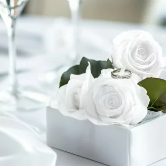 Rosa stabilizzata XL Bianco (x6)