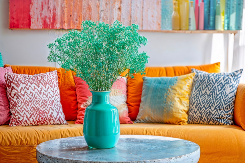 Stabilized Gypsophila - Bouquet - Turquoise