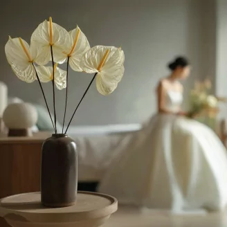 Anthurium stabilis&eacute; Blanc (x3)
