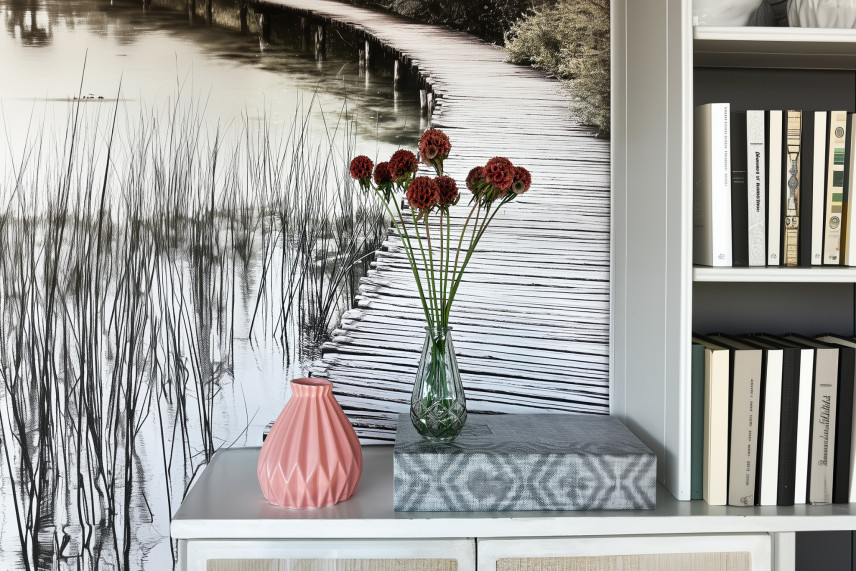 Scabiosa stellata stabilis&eacute;e - 10 tiges - Terracotta