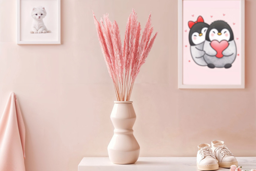 Mini-pampa getrocknet - 20 Stück - Pink Flamingo