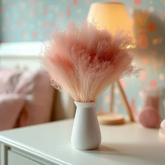 Preserved Broom Pastel Pink