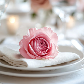 Stabilized rose Kiara XL - Box of 6 - Bridal Pink