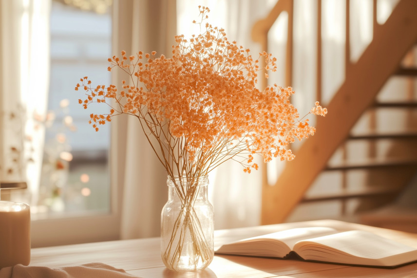 Gypsophila Preservata - Pastel Peach