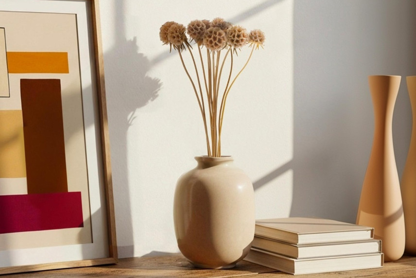 Scabiosa stellata stabilizzata - 10 steli - Naturale