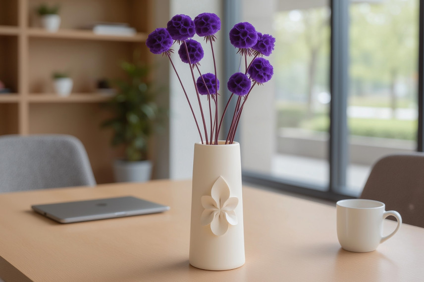 Scabiosa stellata stabilized - 10 stems - Violet