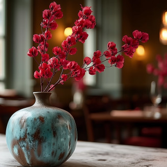 Dried Bougainvillea Branch - Red