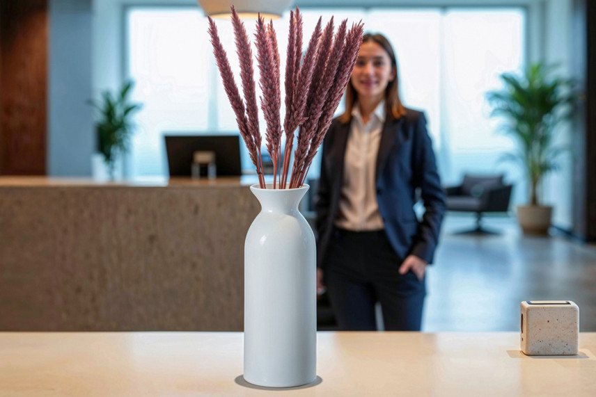 Mini pampa essiccata - 15 unità - Burgundy