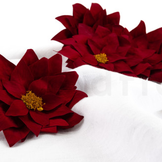 Poinsettia Stabilized - Box of 4 - Red