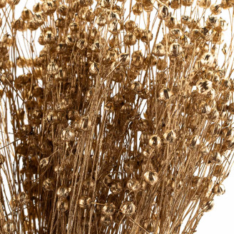 Getrockneter Lein - Strauß - Gold