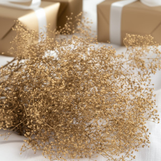 Mini Gypsophila Preserved - Gold