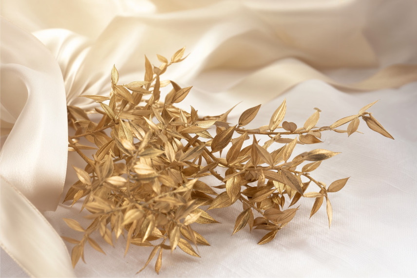 Ruscus preservato - Dorato