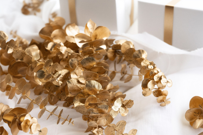 Eucalyptus Baby-blue Stabilized - Gold