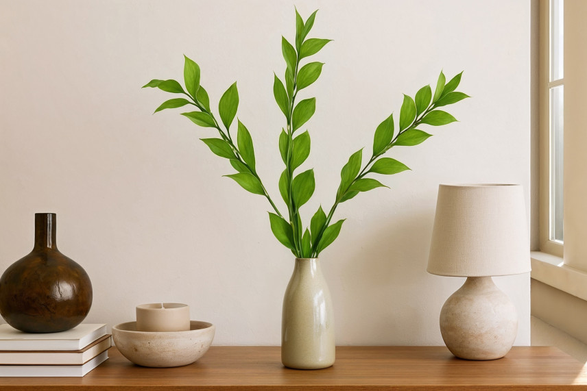 Ruscus Garden Stabilisé - 3 Unités - Vert Clair