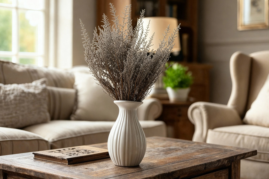 Stoebe stabilisé - Bouquet - Argent