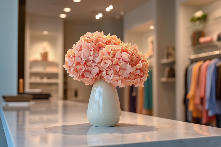 Hortensia preservado - Coral Orange