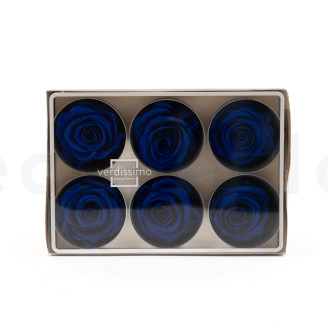 Rosa preservata Verdissimo L - Scatola da 6 - Dark Blue