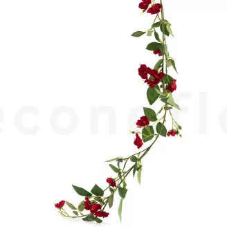 Artificial Rose Garland Red