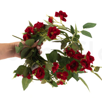 Künstliche Rosen-Girlande - Rot