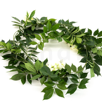 Künstliche Wisteria-Girlande - Grün & Creme