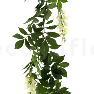 Künstliche Wisteria-Girlande - Grün & Creme
