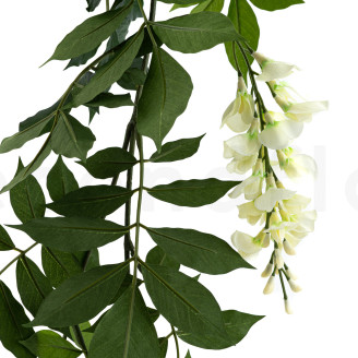 Artificial Wisteria Garland - Green & Cream