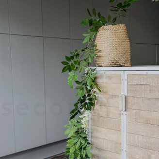 Künstliche Wisteria-Girlande - Grün & Creme