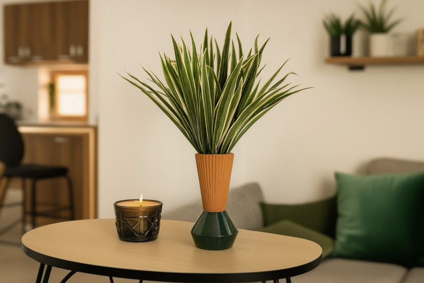 Feuerbest&auml;ndiger K&uuml;nstlicher Chlorophytum - Gr&uuml;n