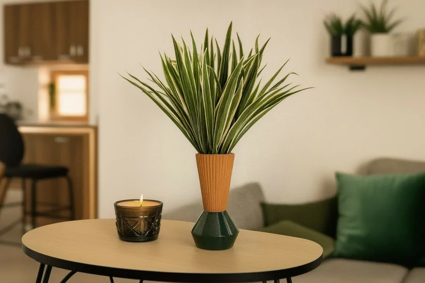 Feuerbest&auml;ndiger K&uuml;nstlicher Chlorophytum - Gr&uuml;n