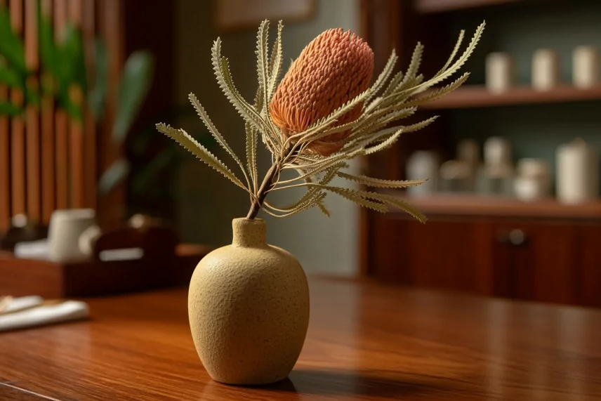 Dried Banksia Hookeriana Old Rose