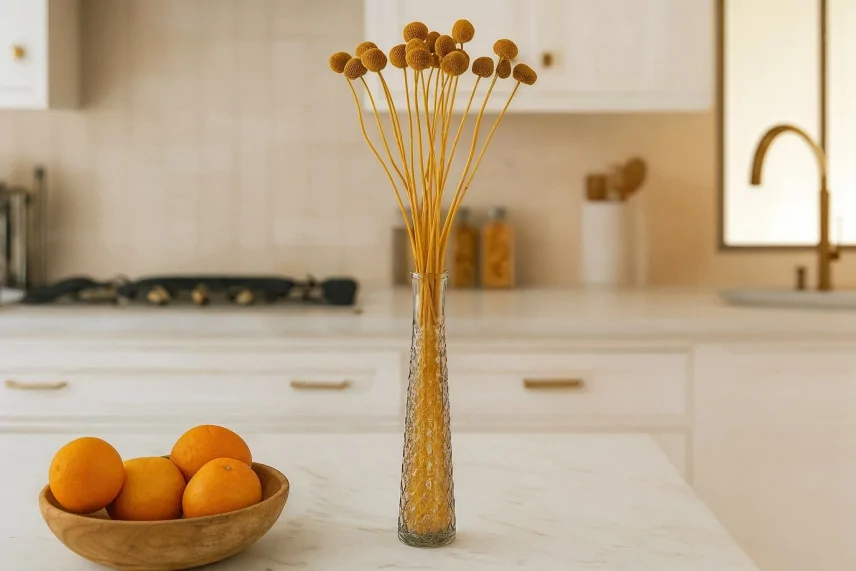 Craspedia stabilizzata - Mazzo - Honey Yellow