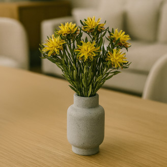 Plumosum femelle stabilisé - Bouquet - Jaune