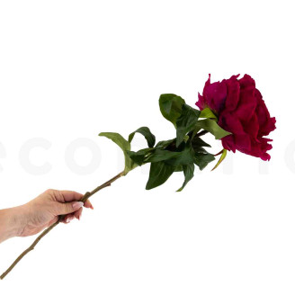 Peonia Artificiale su stelo - 1 unit&agrave; - Bordeaux