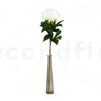 Peon&iacute;a artificial con tallo Crema
