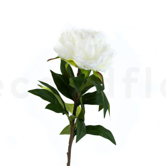 Peonia Artificiale su stelo - 1 unit&agrave; - Crema