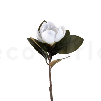 Magnolia Artificial con tallo - Blanco