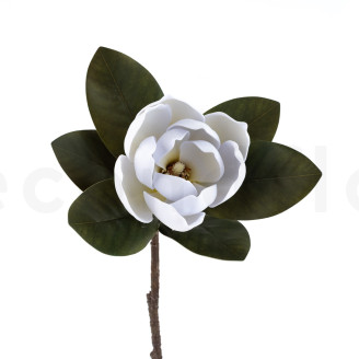 K&uuml;nstliche Magnolia mit Stiel - Wei&szlig;