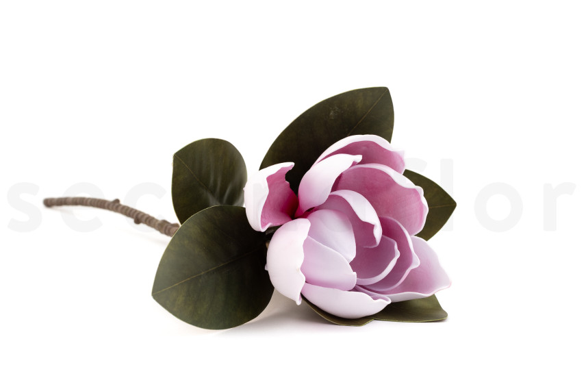 Magnolia Artificial con tallo - Rosa