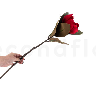 Magnolia Artificial con tallo - Rojo