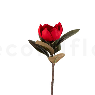 Magnolia Artificial con tallo - Rojo
