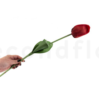 Tulipano Artificiale su stelo - Bordeaux