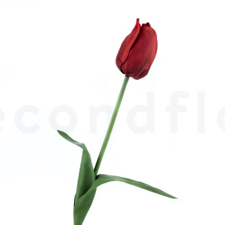 K&uuml;nstliche Tulpe mit Stiel - Bordeaux