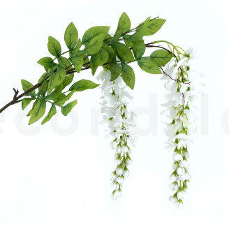 Branche de Glycine Artificielle - Blanc