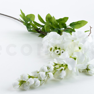 Artificial Wisteria Branch - White