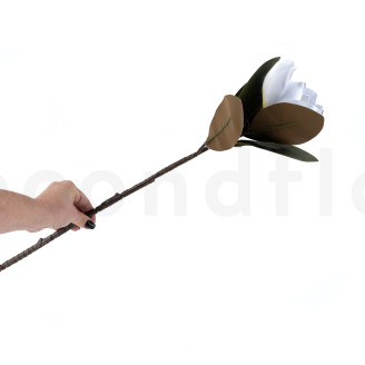 Artificial Magnolia on Stem - White