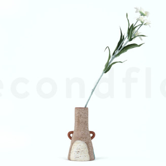 Edelweiss artificiale su stelo - Bianco