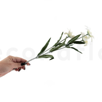 Artificial Edelweiss on Stem - White