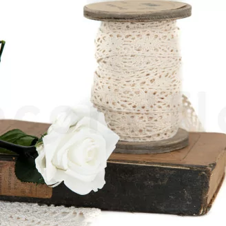 Konservierte Rose mit 30 cm Stiel Wei&szlig; - Einzelne Geschenkbox (x25)