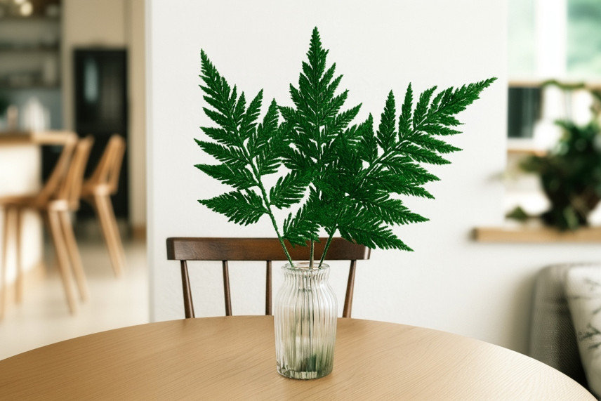 Helecho de Pluma Preservado - Verde